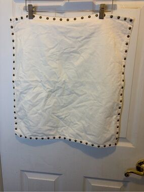 West Elm Studded Cream Cotton Pillow Sham 20x20